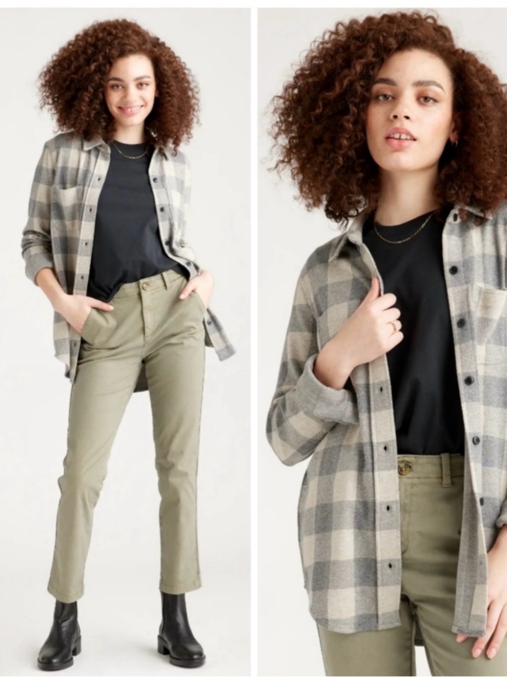 Quince The Stretch Sweater Fleece Shirt in Taupe Buffalo Women’s S